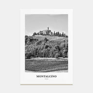 Montalcino Portrait B&W Poster