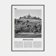 Montalcino Travel B&W Poster