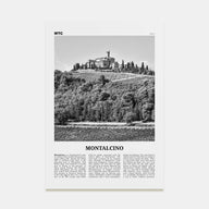 Montalcino Travel B&W Poster