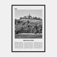 Montalcino Travel B&W Poster