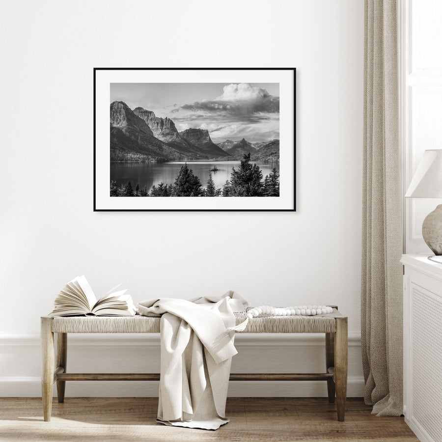 Montana Landscape B&W Poster