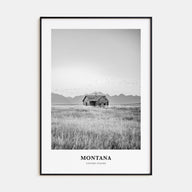 Montana Portrait B&W No 1 Poster