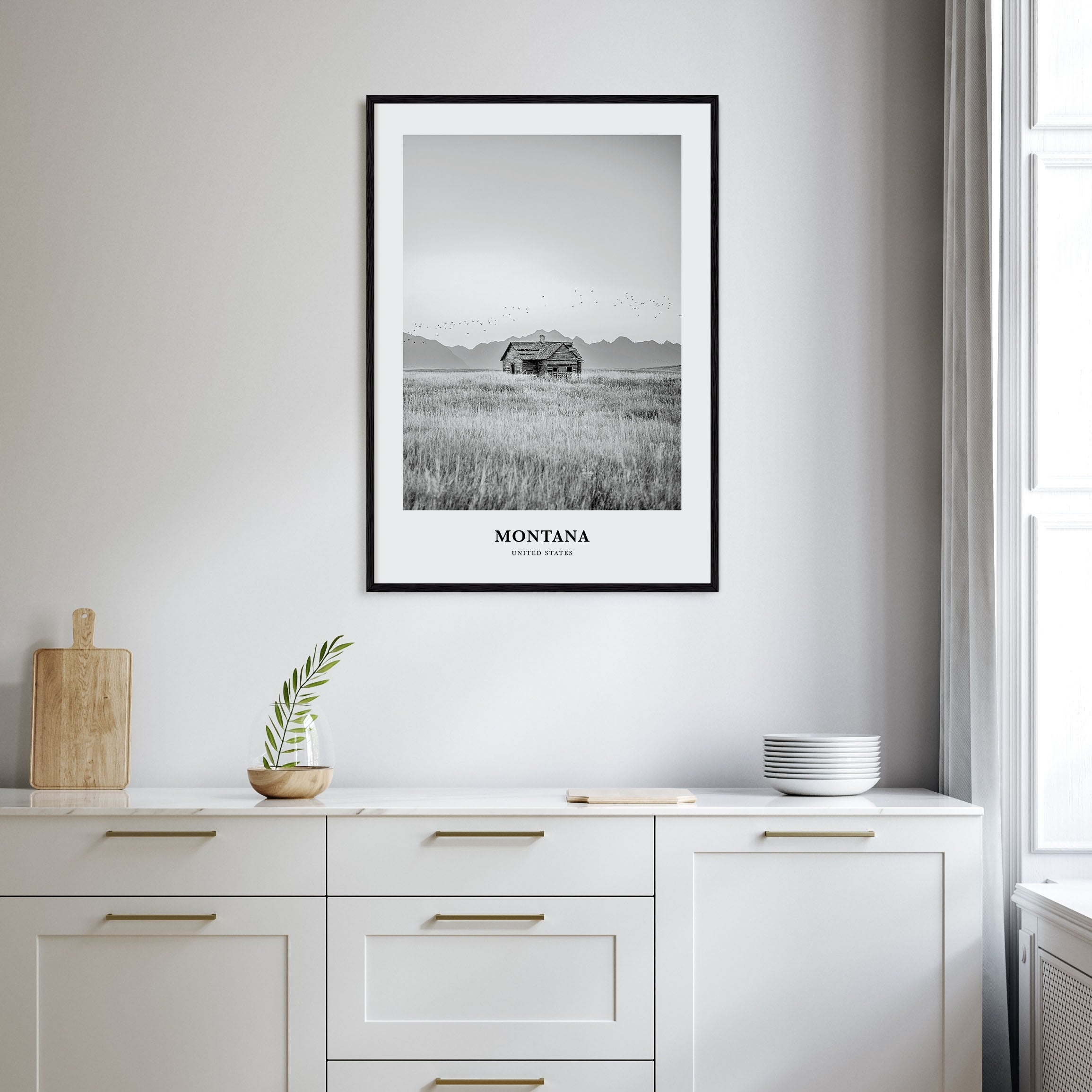 Montana Portrait B&W No 1 Poster