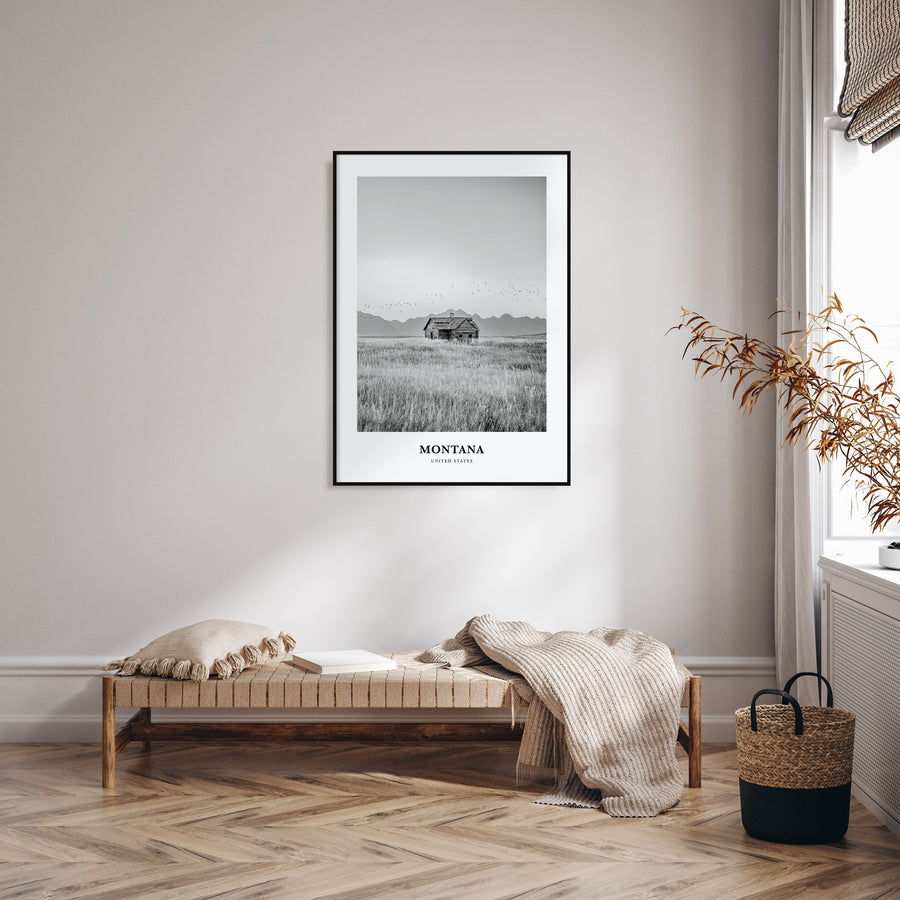 Montana Portrait B&W No 1 Poster
