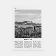 Montana Travel B&W No 3 Poster