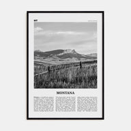 Montana Travel B&W No 3 Poster
