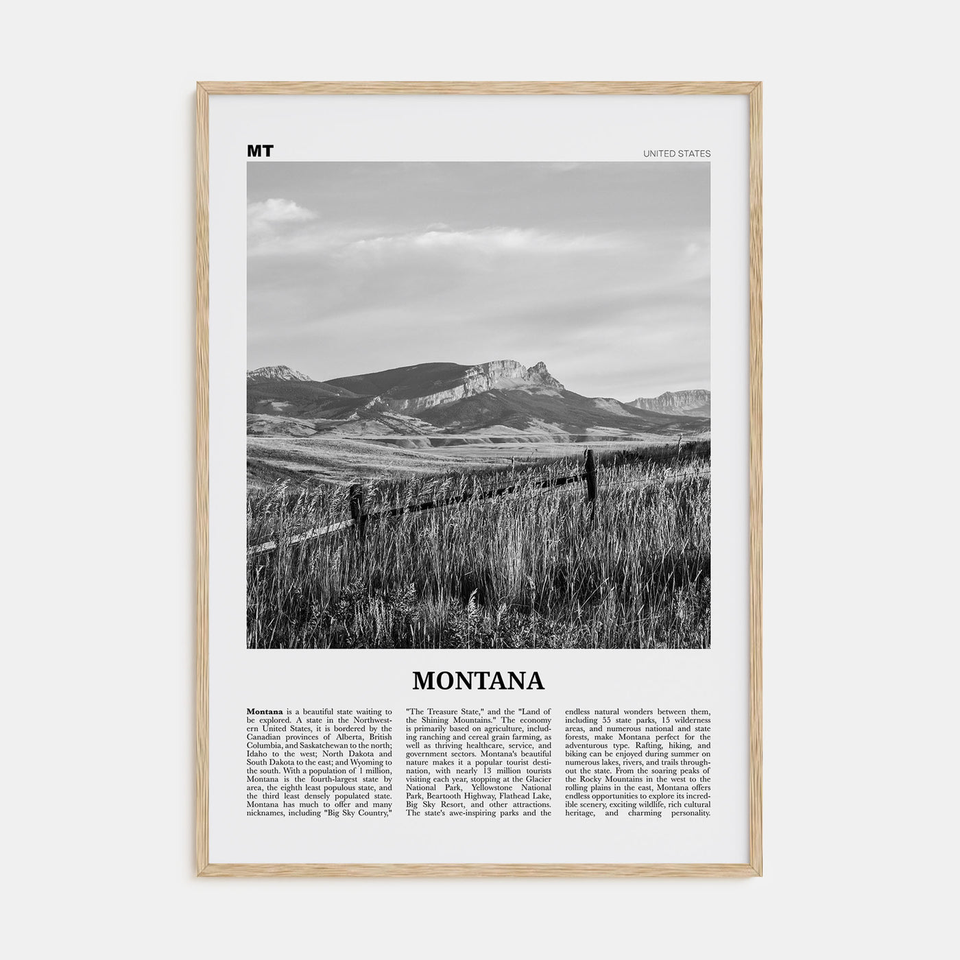 Montana Travel B&W No 3 Poster