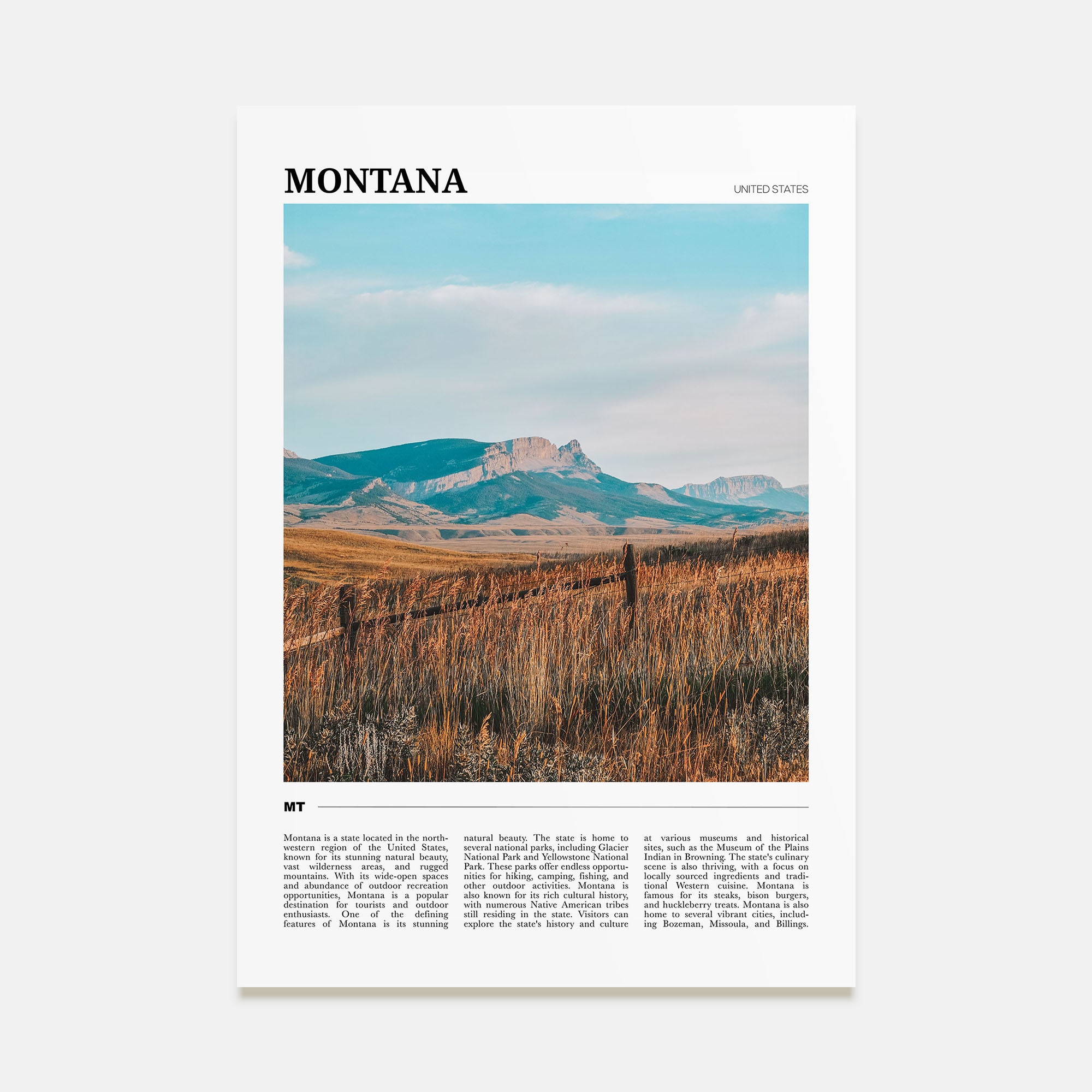 Montana Travel Color No 2 Poster