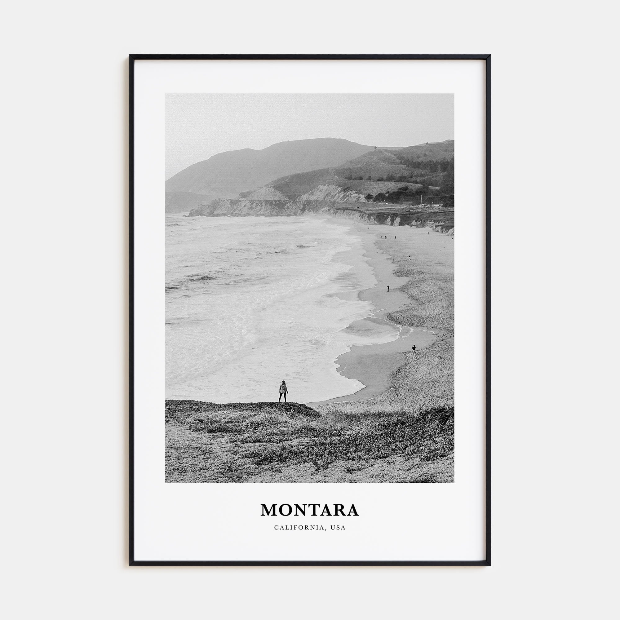 Montara Portrait B&W Poster