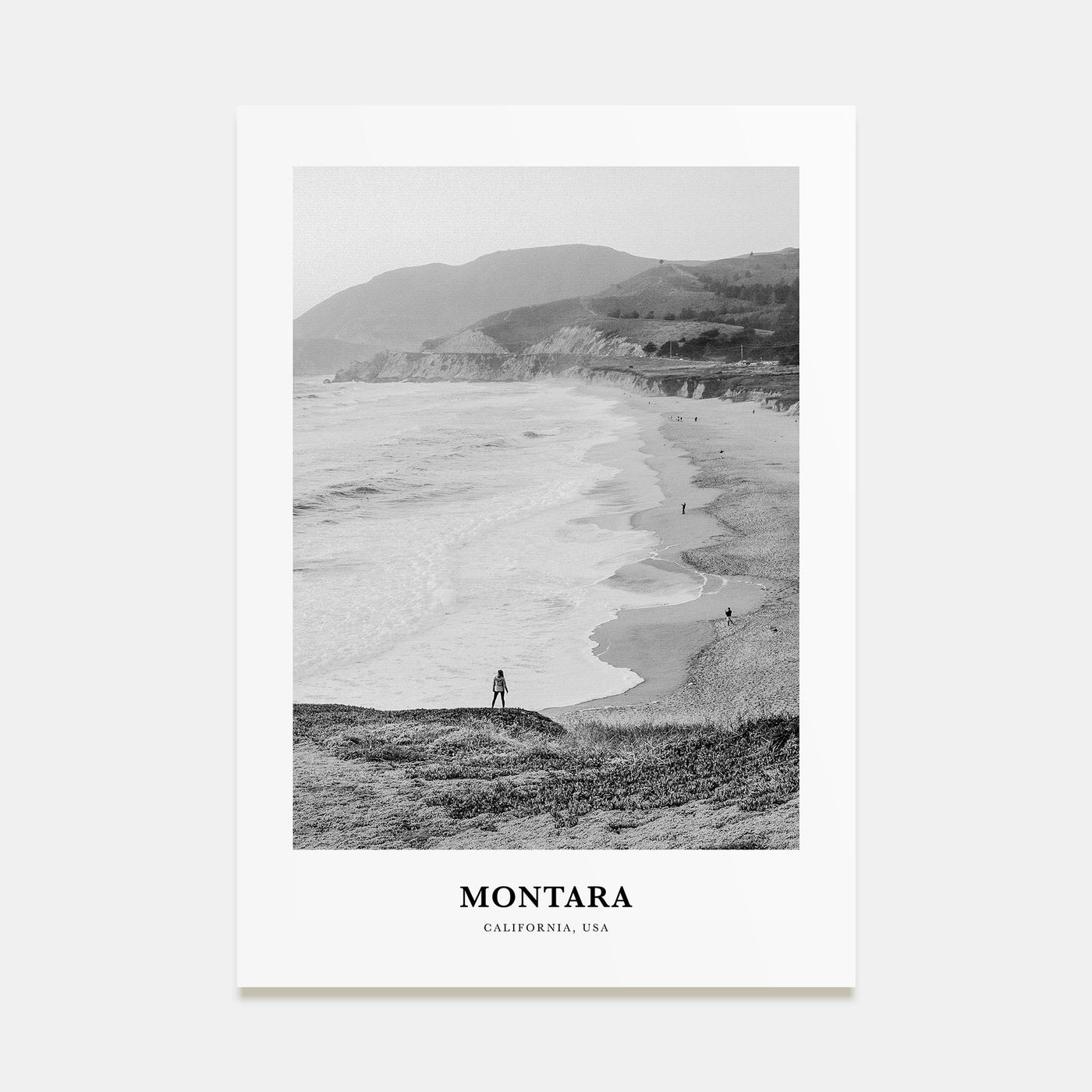 Montara Portrait B&W Poster