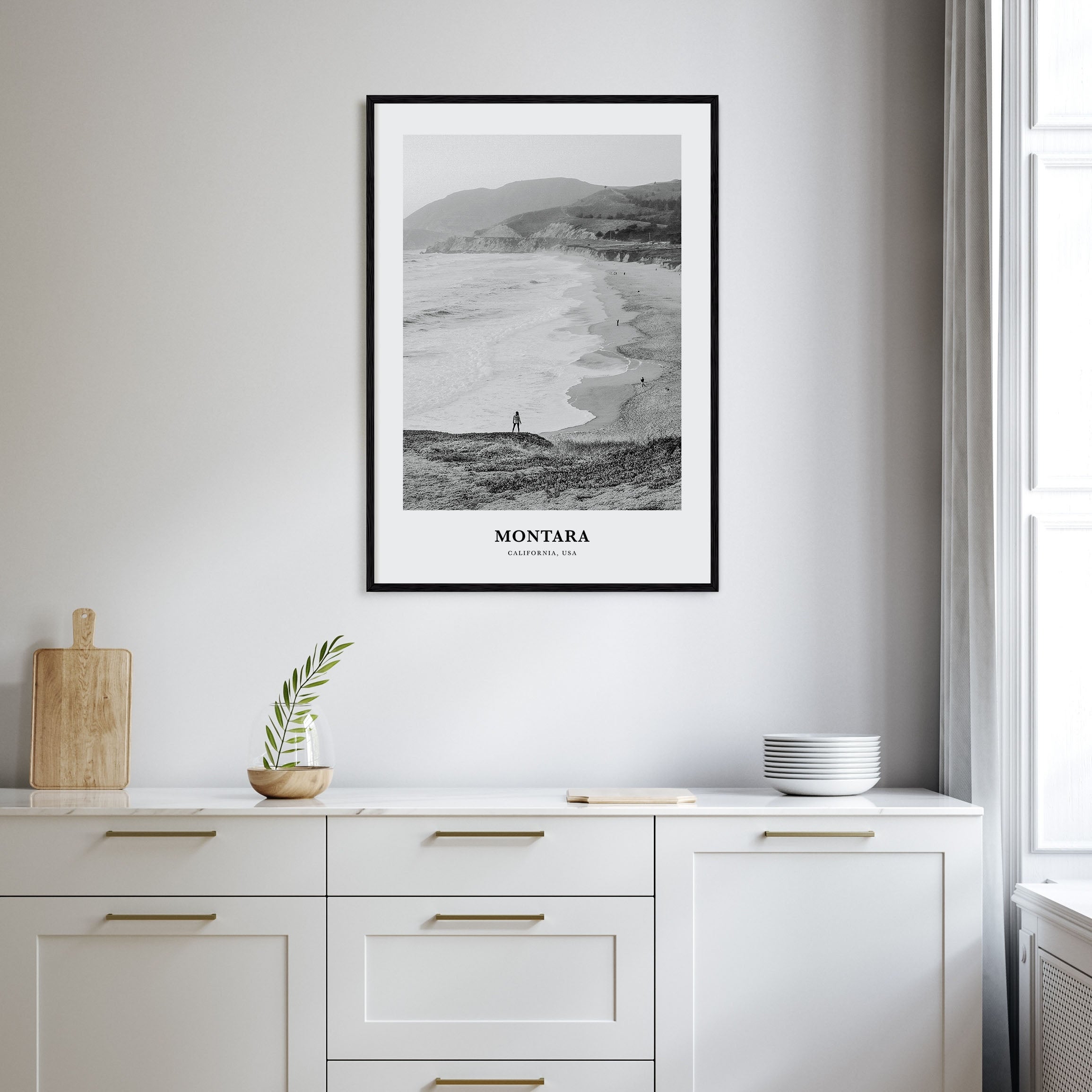 Montara Portrait B&W Poster