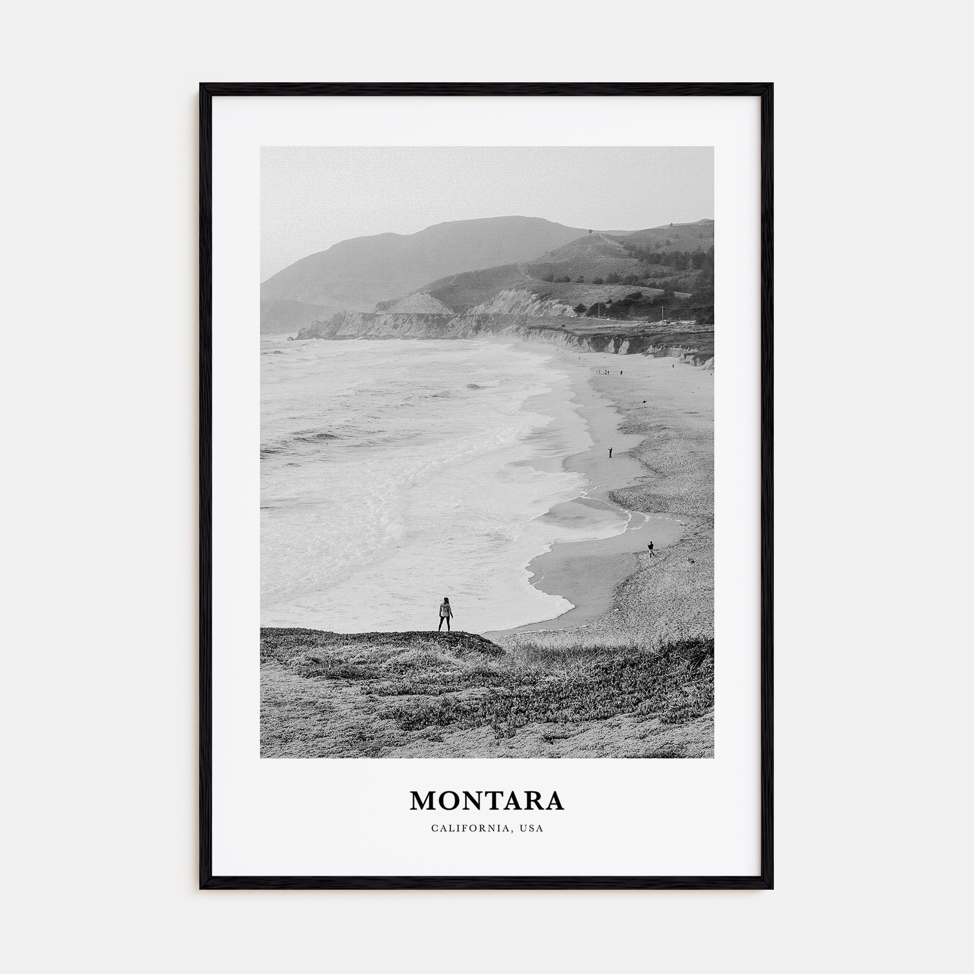 Montara Portrait B&W Poster