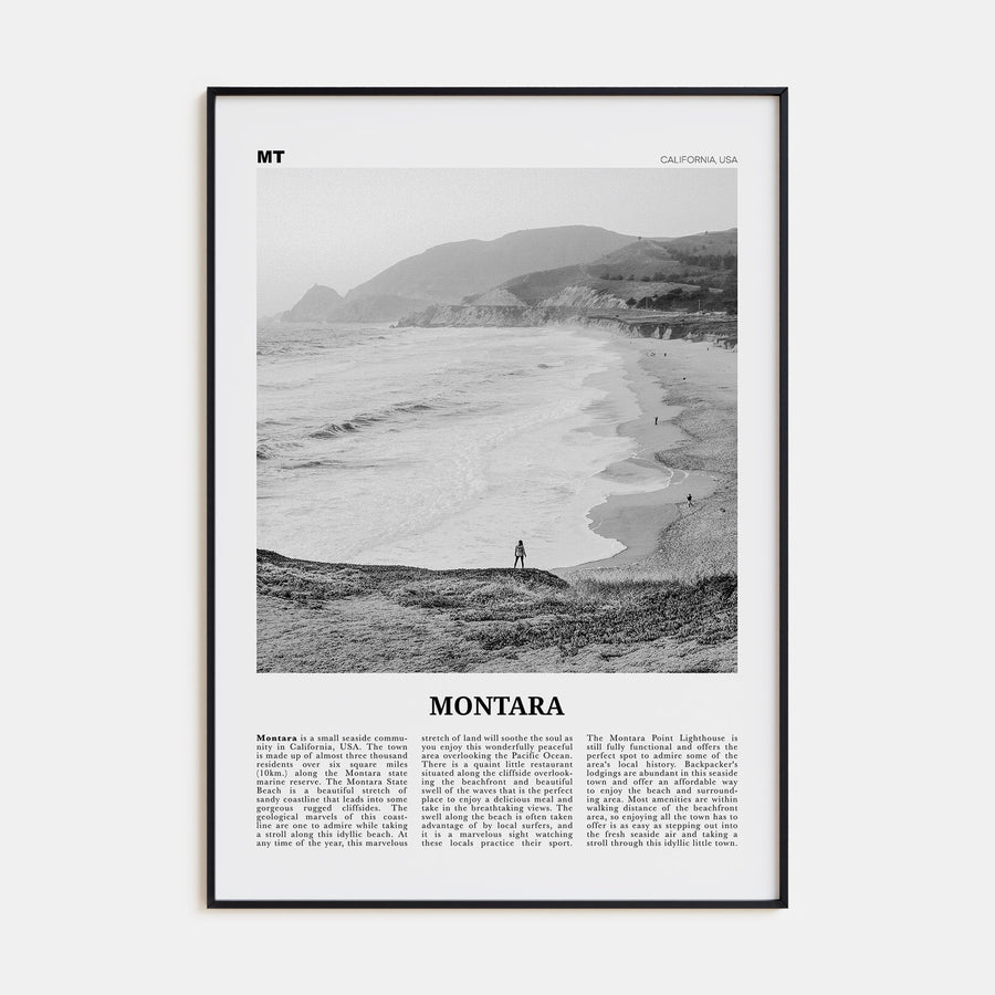 Montara Travel B&W Poster