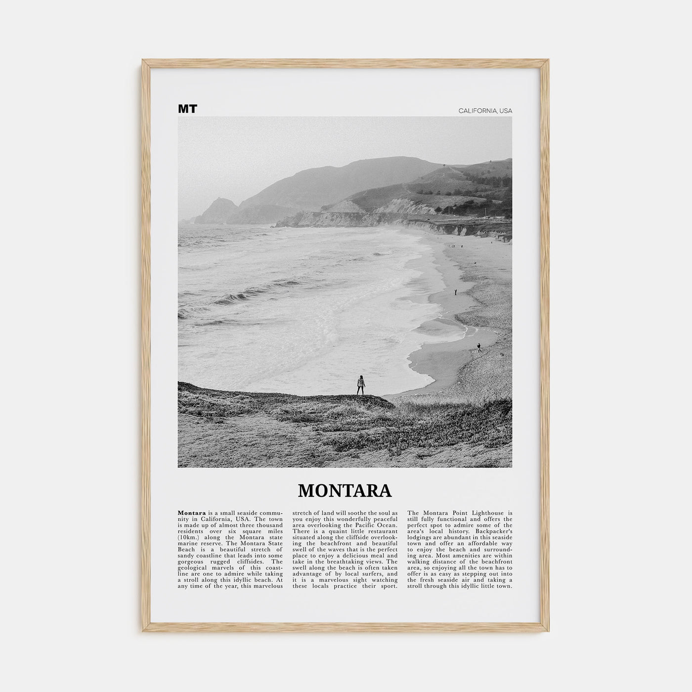 Montara Travel B&W Poster