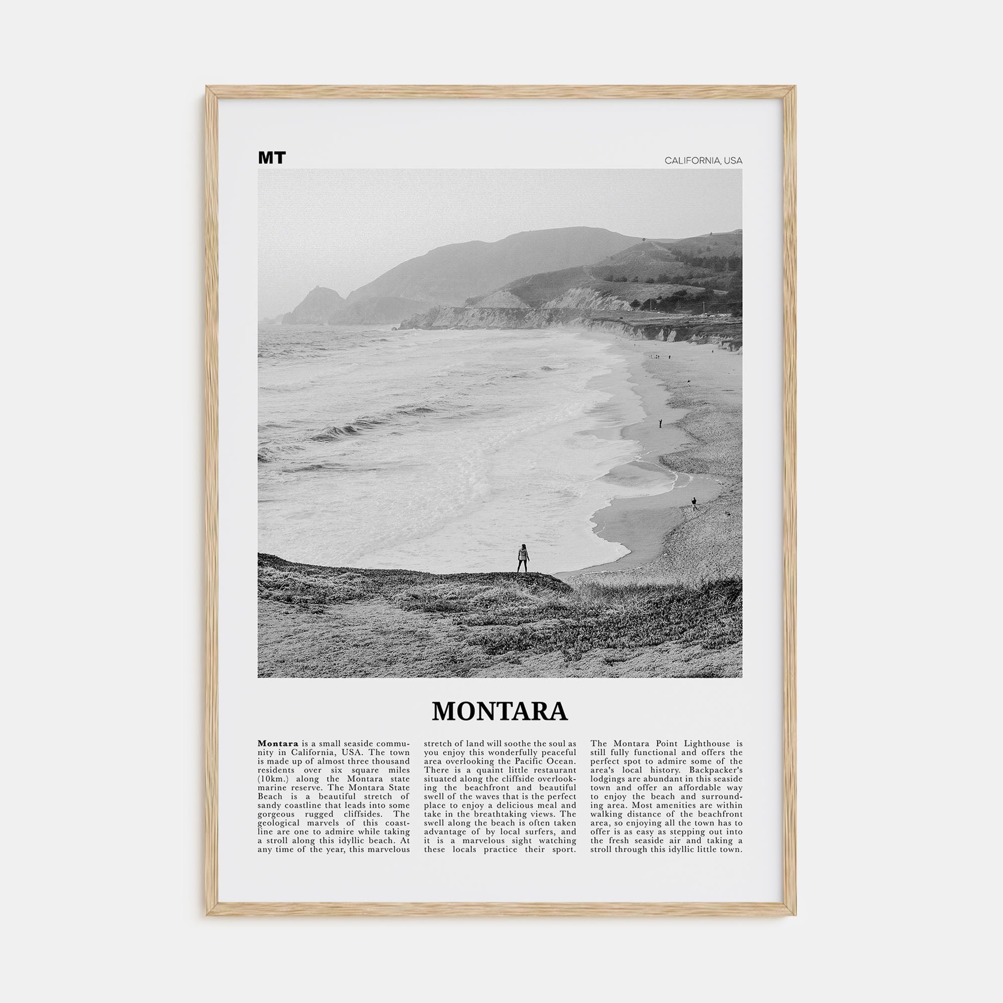 Montara Travel B&W Poster
