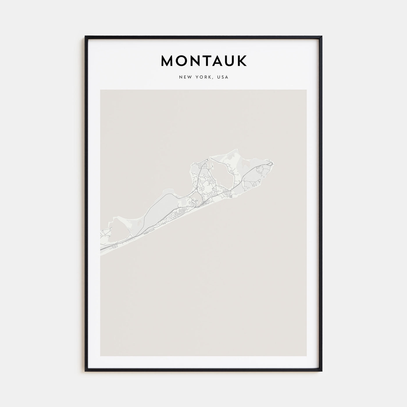 Montauk Map Portrait Poster