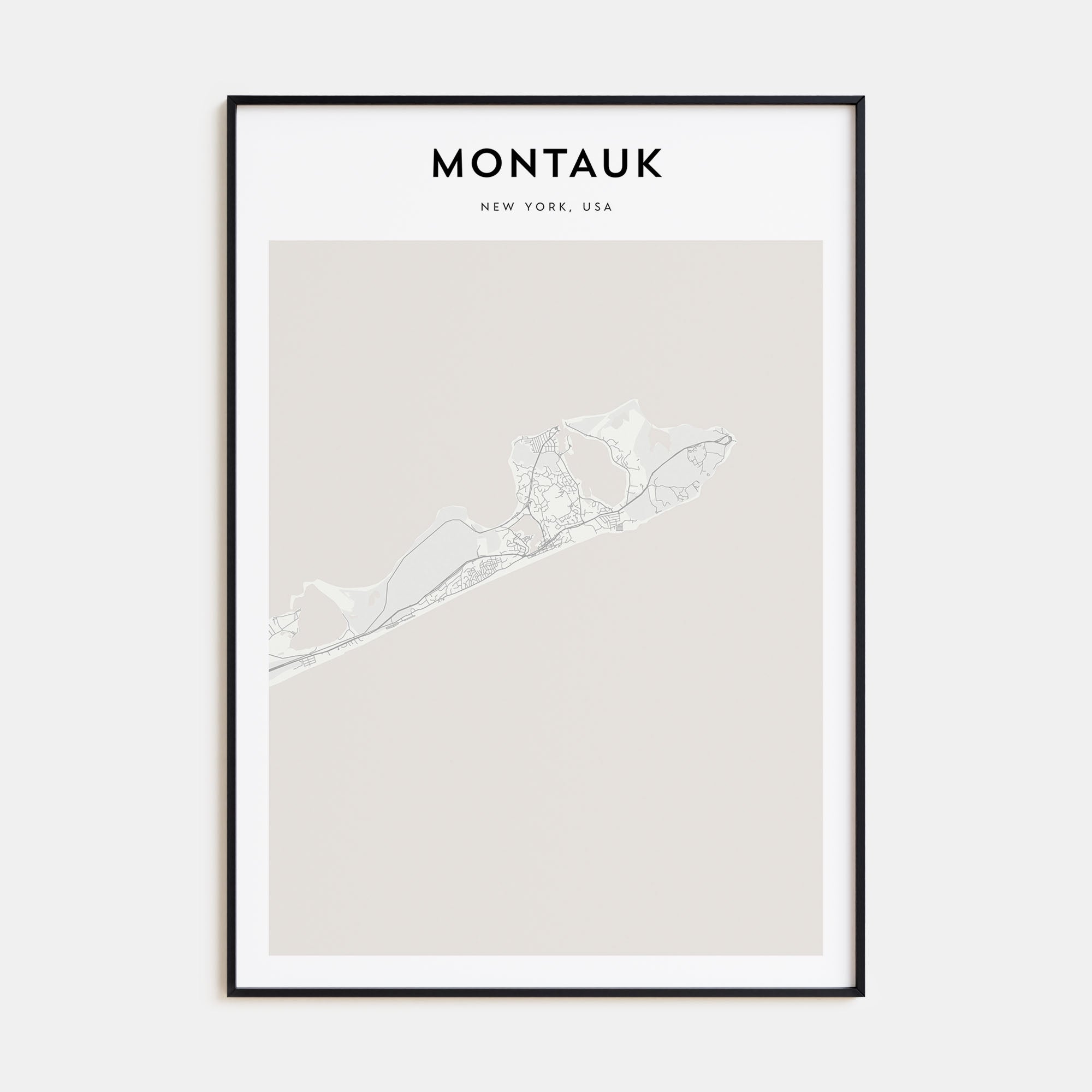 Montauk Map Portrait Poster