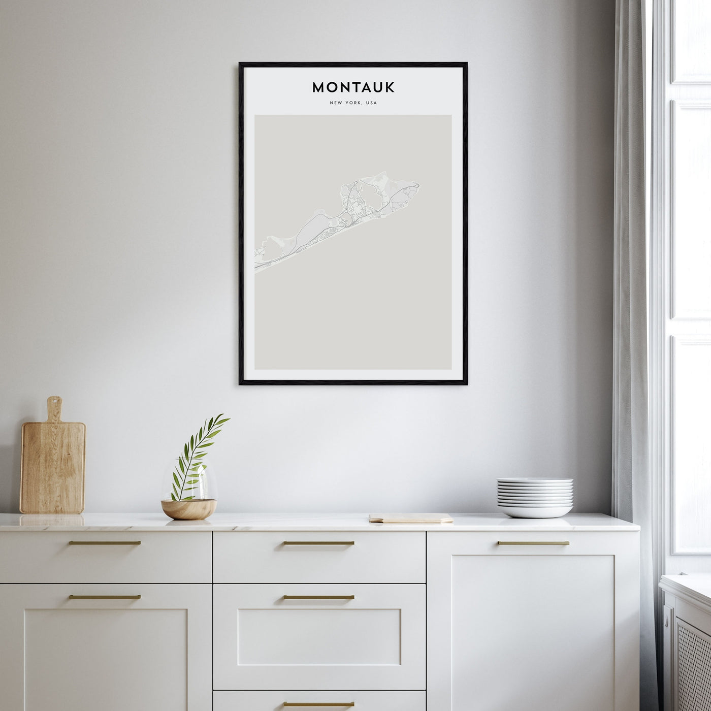 Montauk Map Portrait Poster