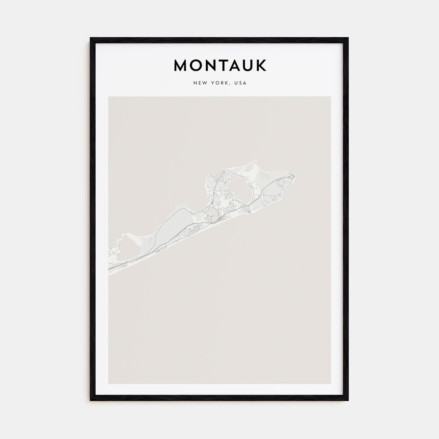 Montauk Map Portrait Poster