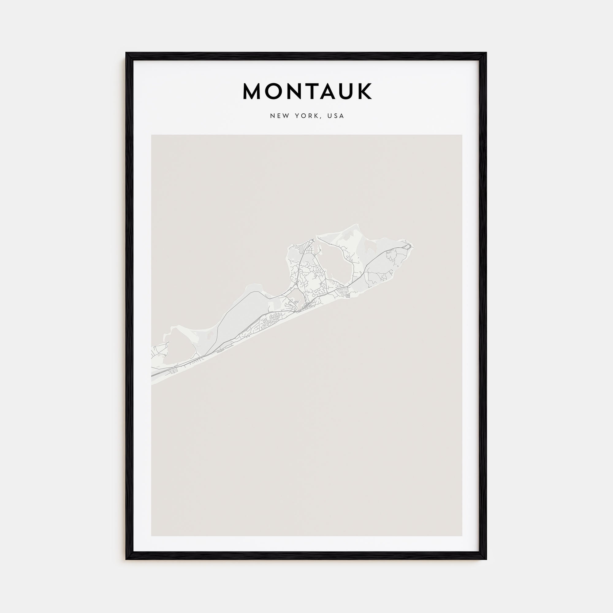 Montauk Map Portrait Poster