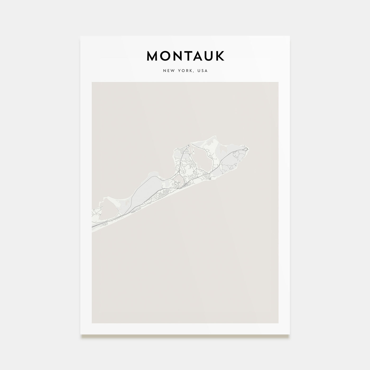 Montauk Map Portrait Poster