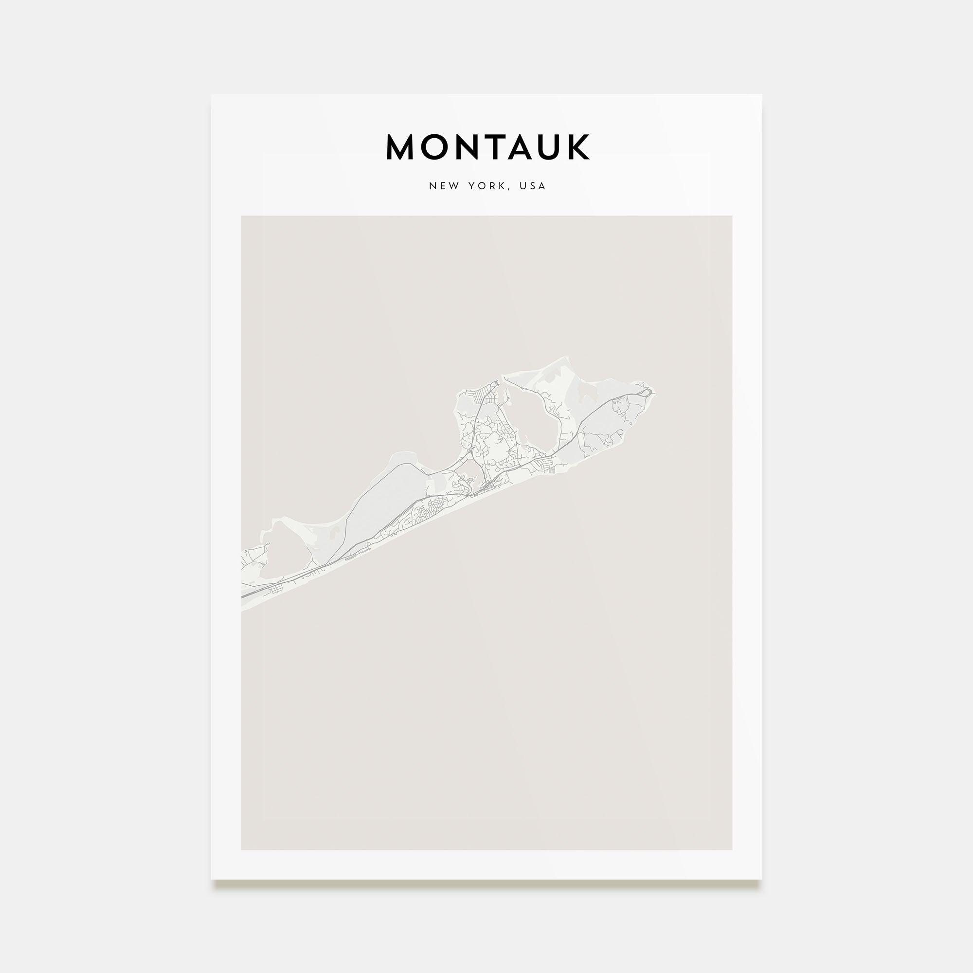 Montauk Map Portrait Poster