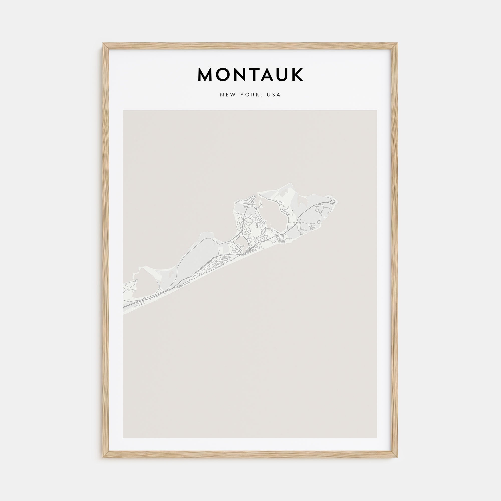Montauk Map Portrait Poster