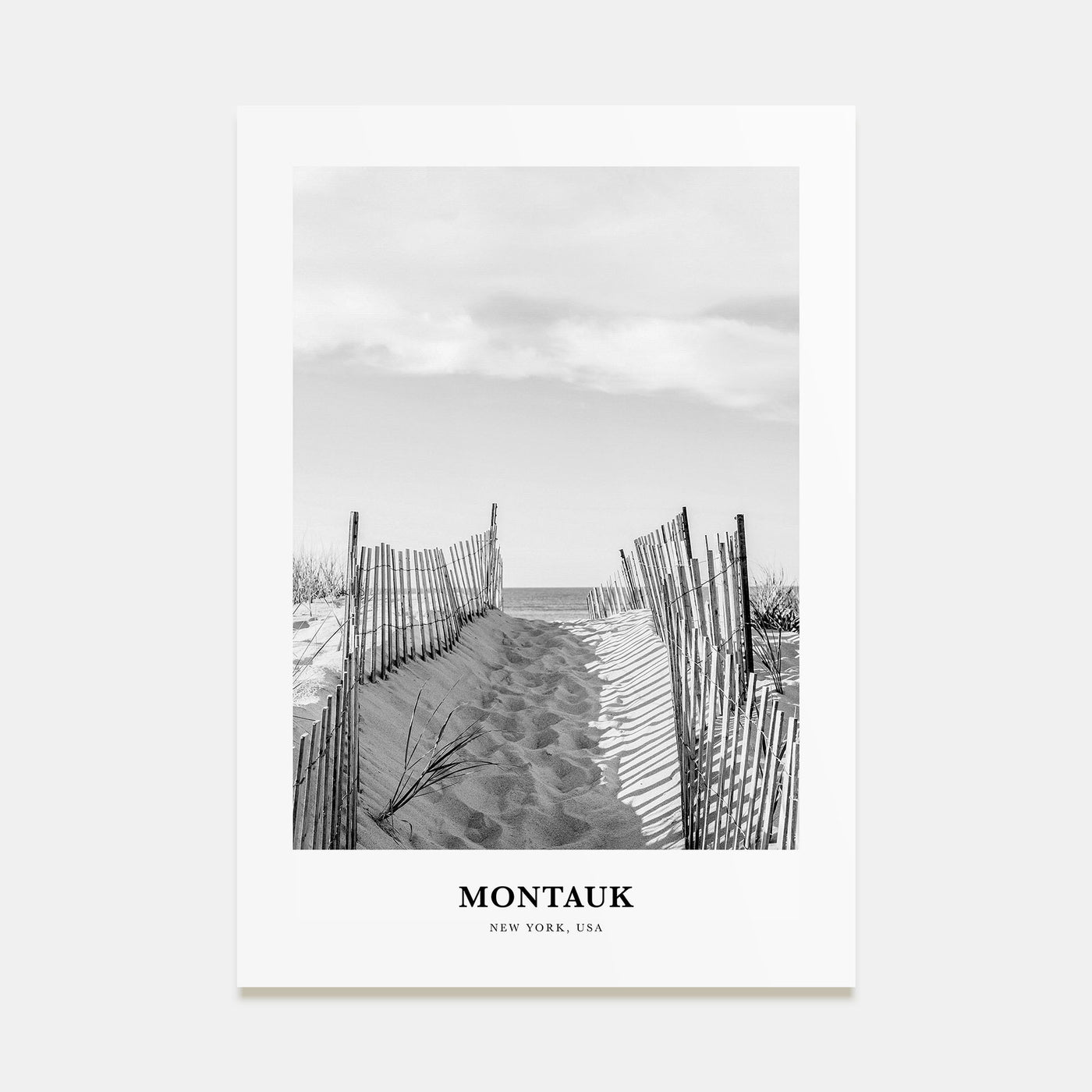 Montauk Portrait B&W No 2 Poster