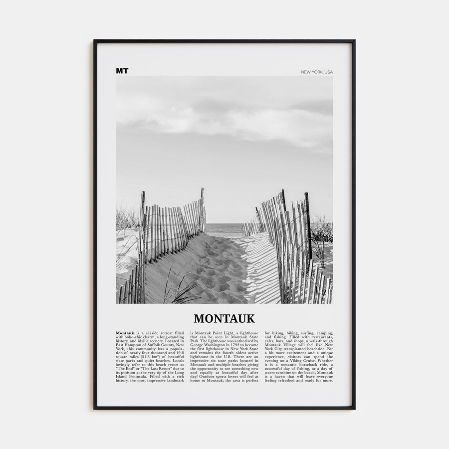 Montauk Travel B&W No 1 Poster