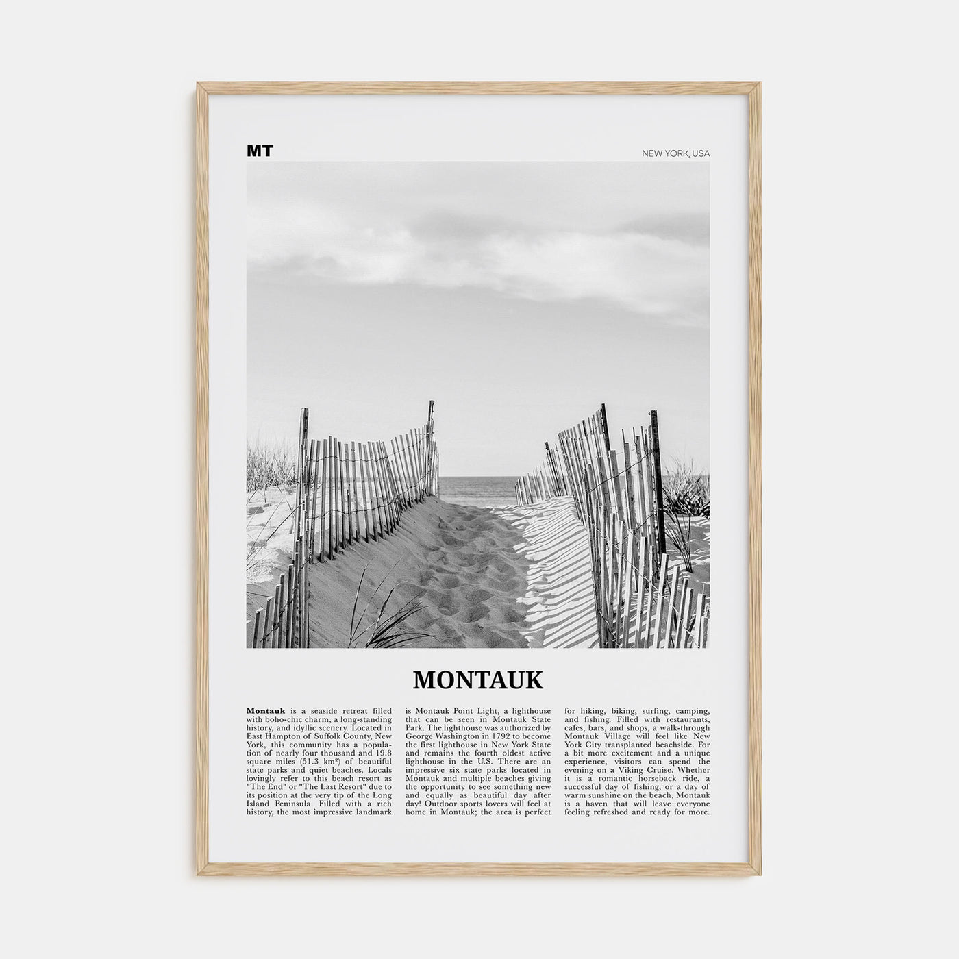 Montauk Travel B&W No 1 Poster