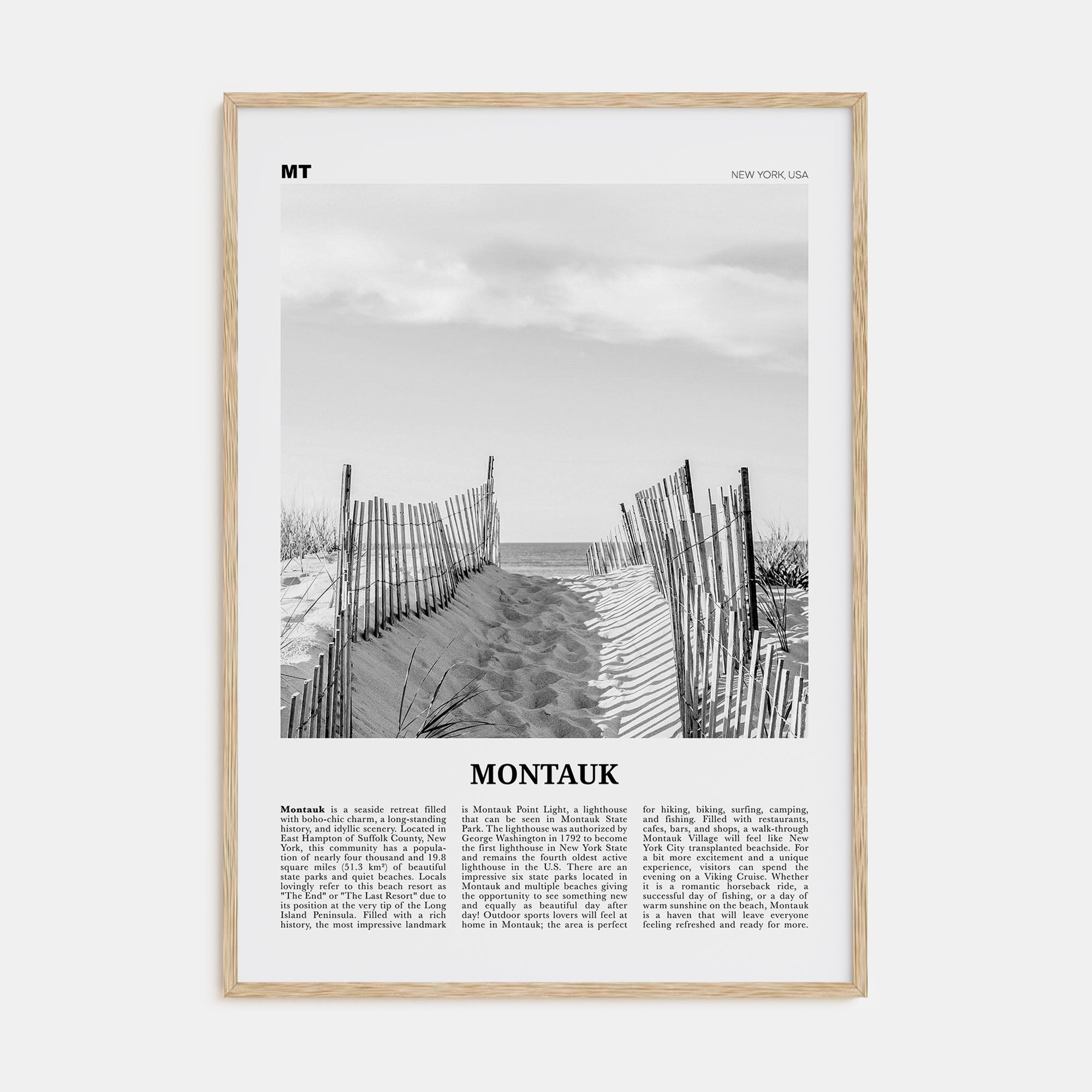 Montauk Travel B&W No 1 Poster