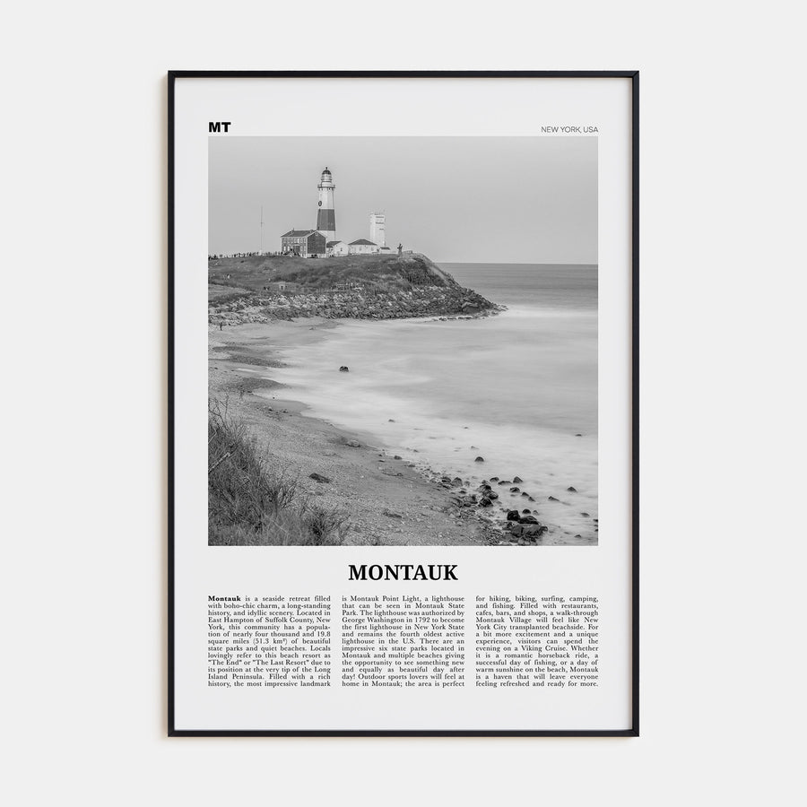 Montauk Travel B&W No 2 Poster