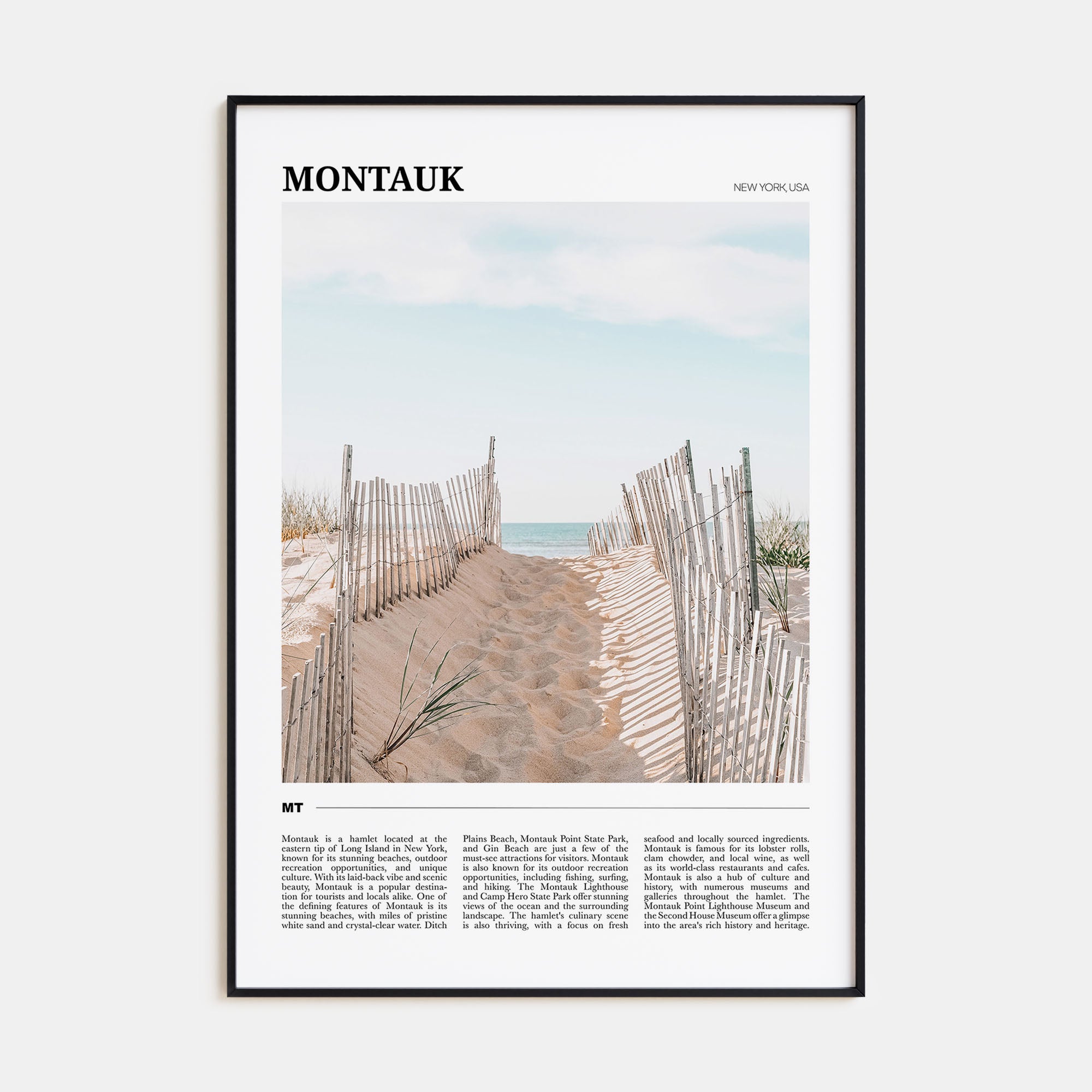 Montauk Travel Color Poster
