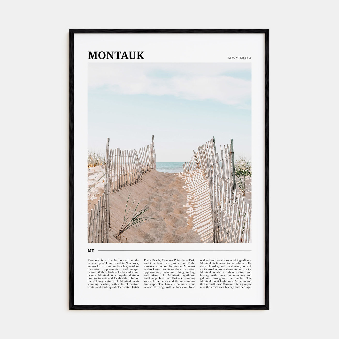 Montauk Travel Color Poster
