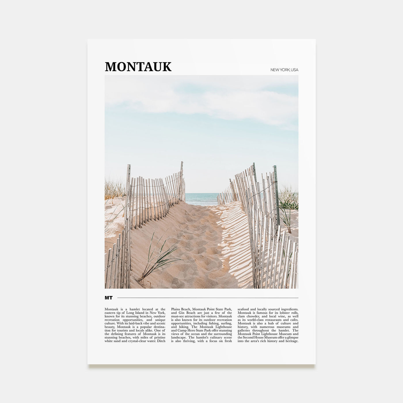 Montauk Travel Color Poster