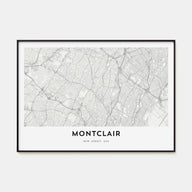 Montclair Map Landscape Poster