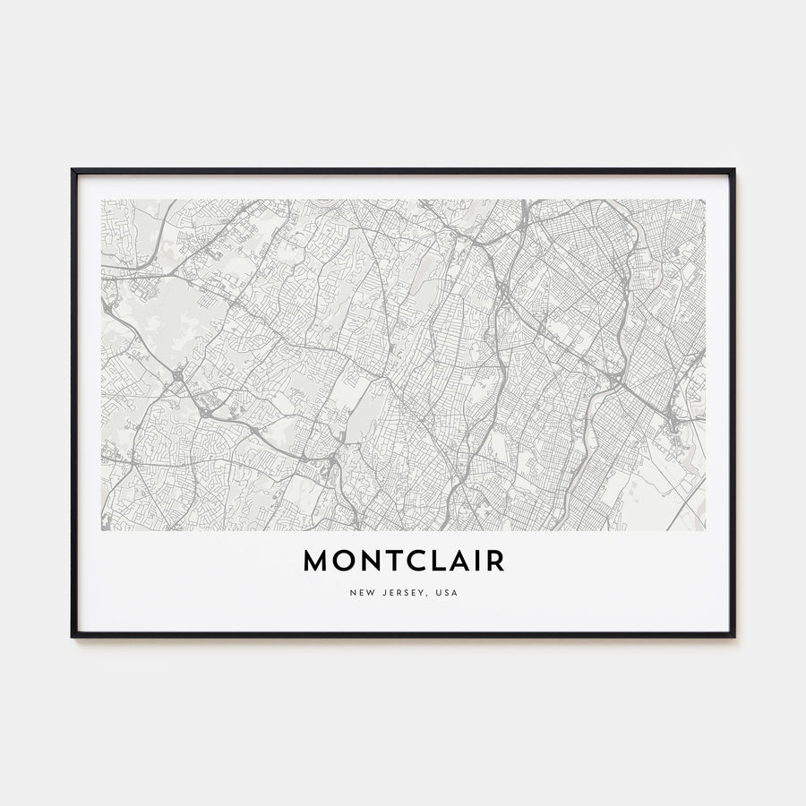 Montclair Map Landscape Poster