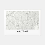 Montclair Map Landscape Poster