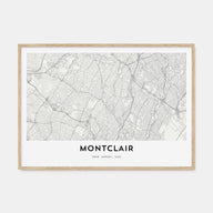 Montclair Map Landscape Poster