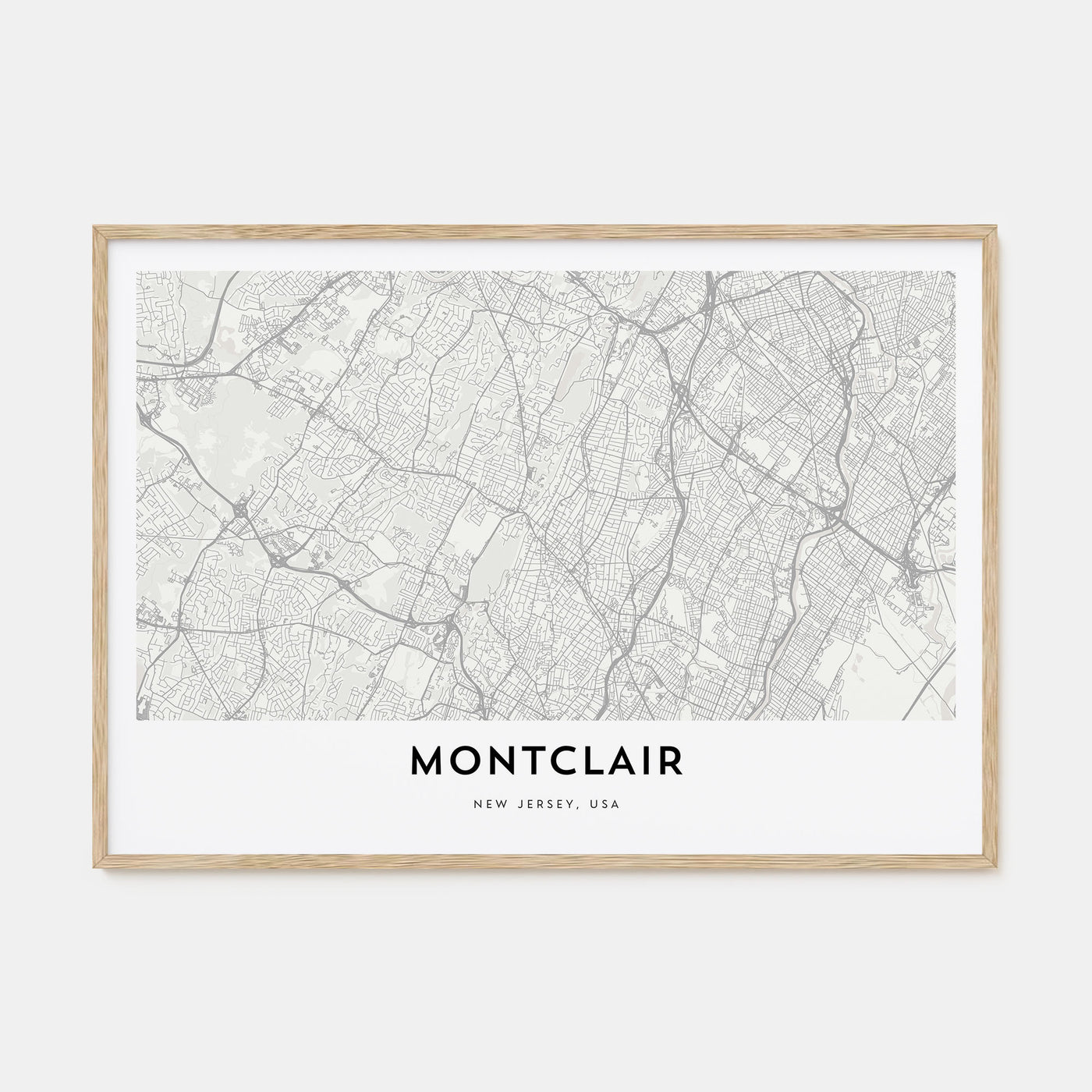 Montclair Map Landscape Poster