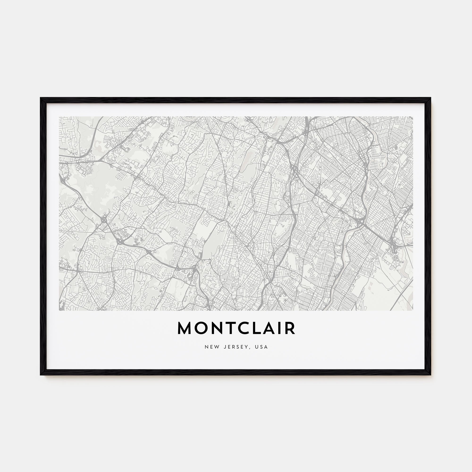 Montclair Map Landscape Poster
