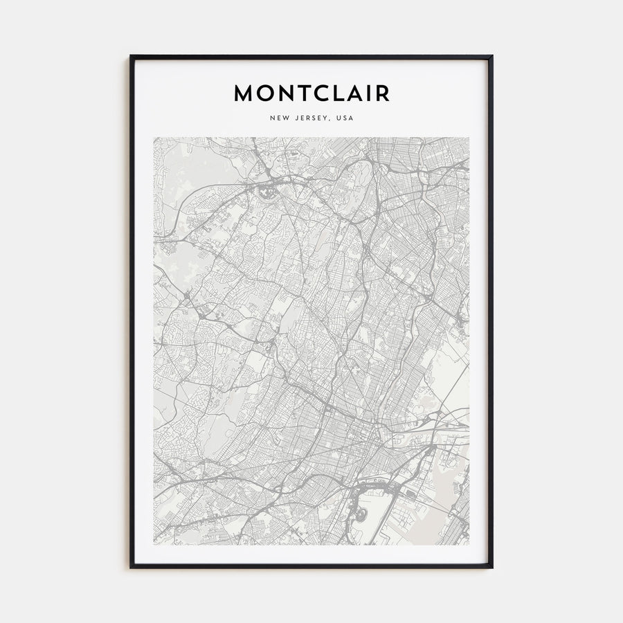 Montclair Map Portrait Poster