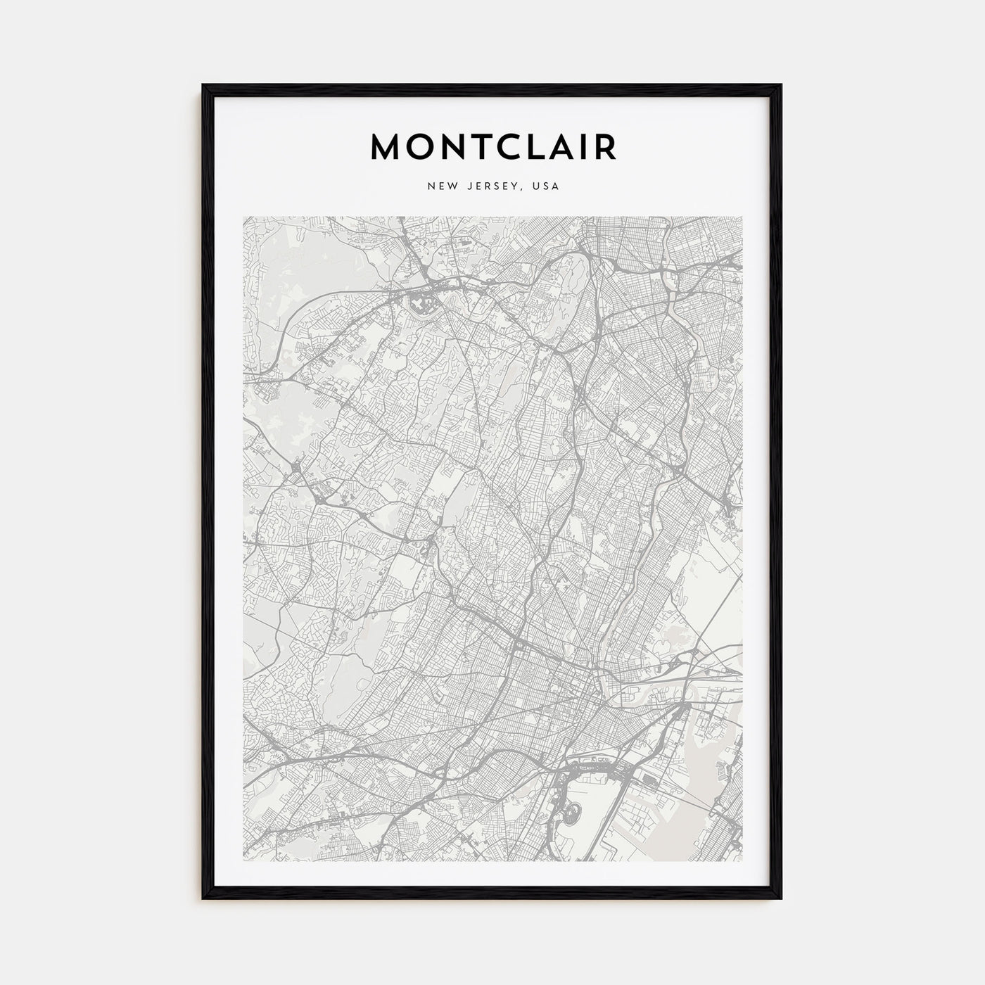 Montclair Map Portrait Poster