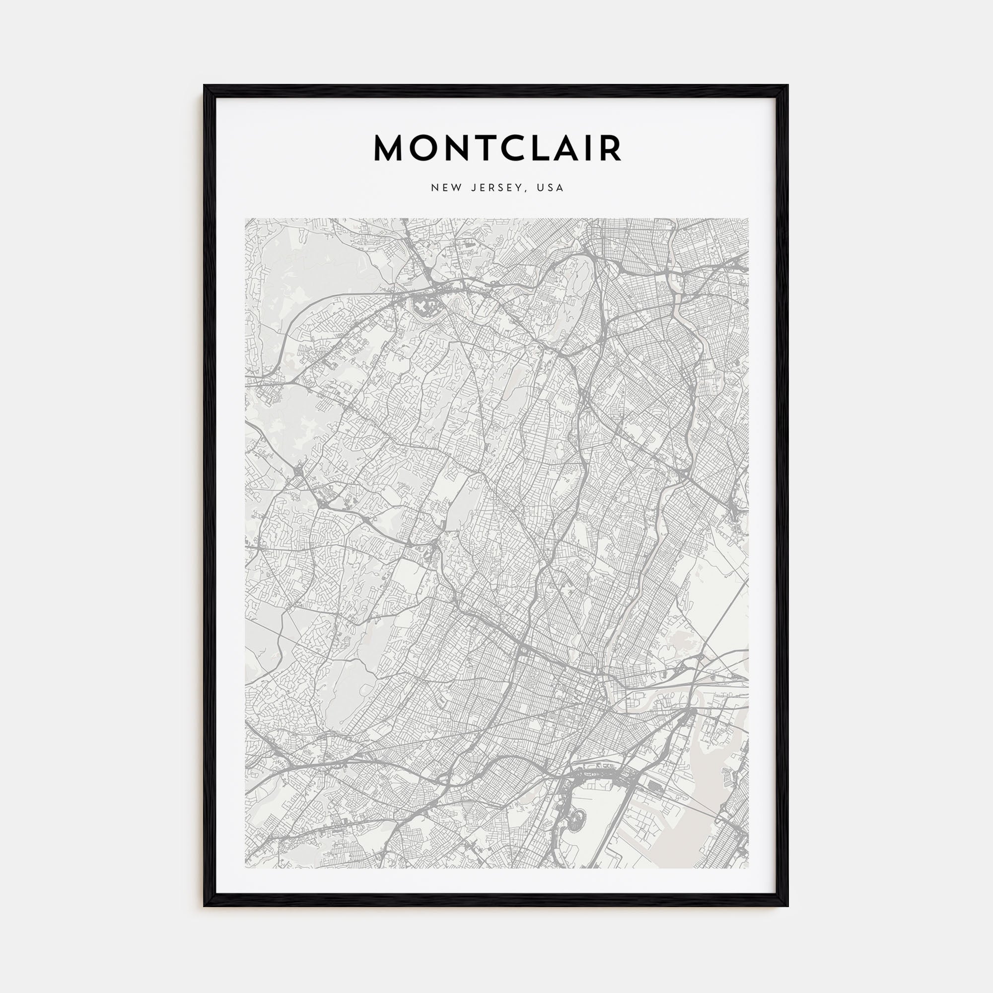 Montclair Map Portrait Poster