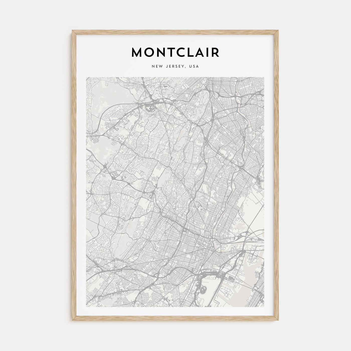 Montclair Map Portrait Poster