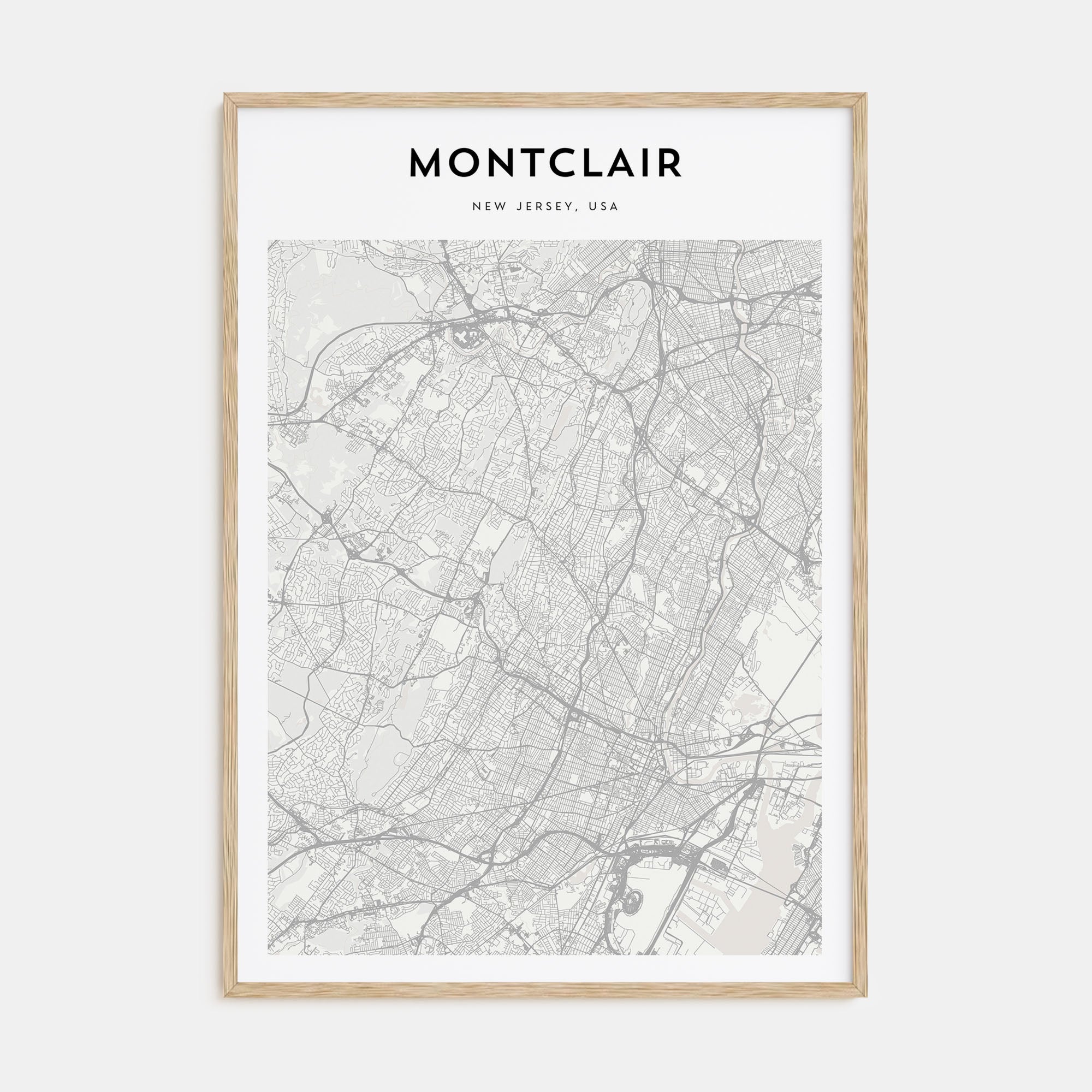 Montclair Map Portrait Poster