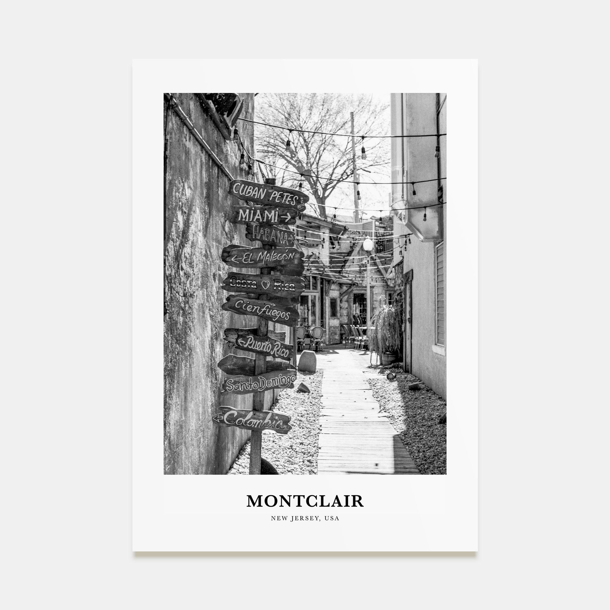 Montclair Portrait B&W Poster