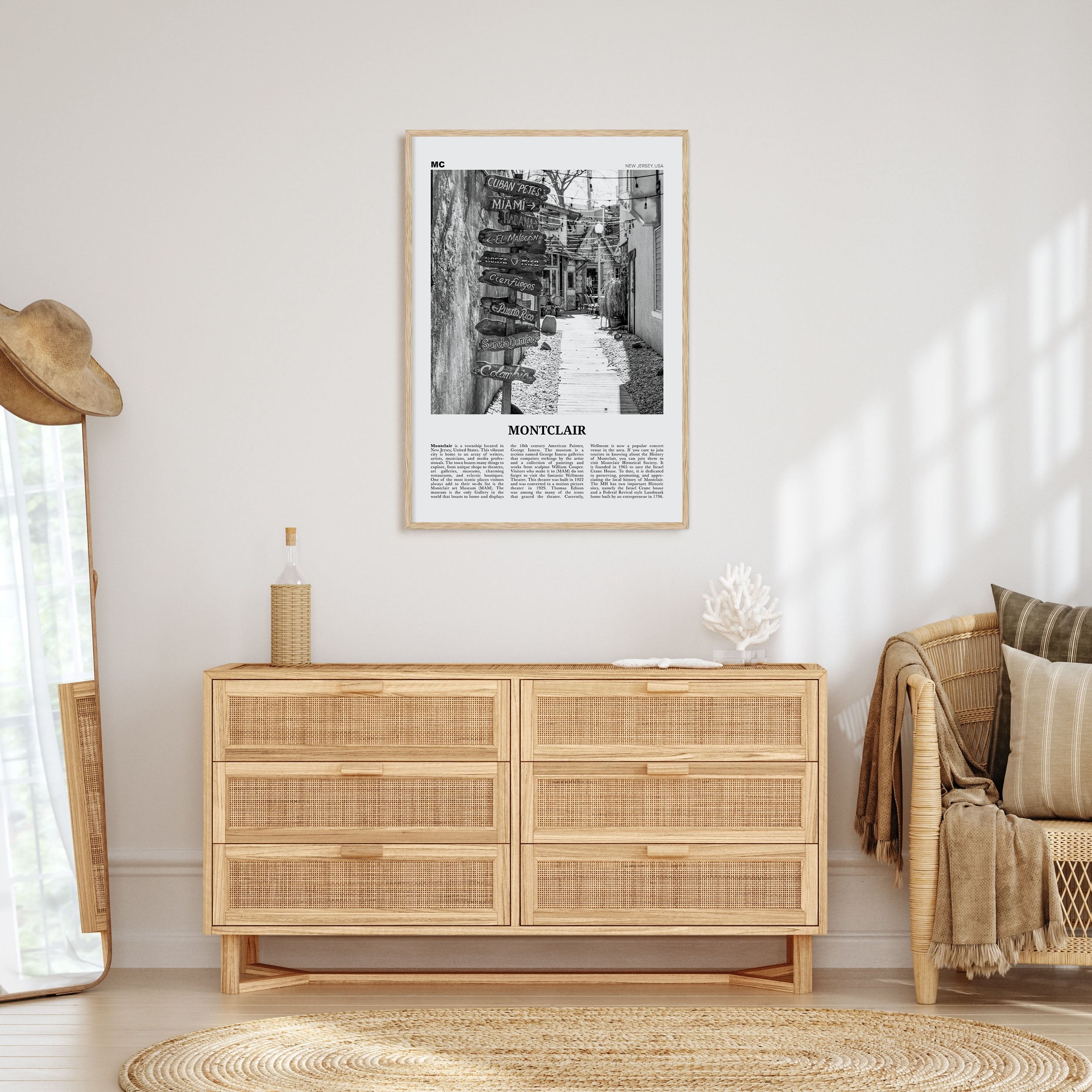 Montclair Travel B&W Poster