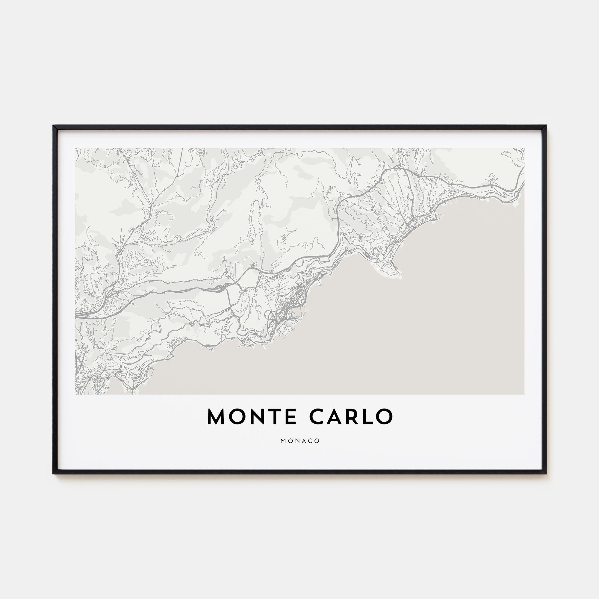 Monte Carlo Map Landscape Poster