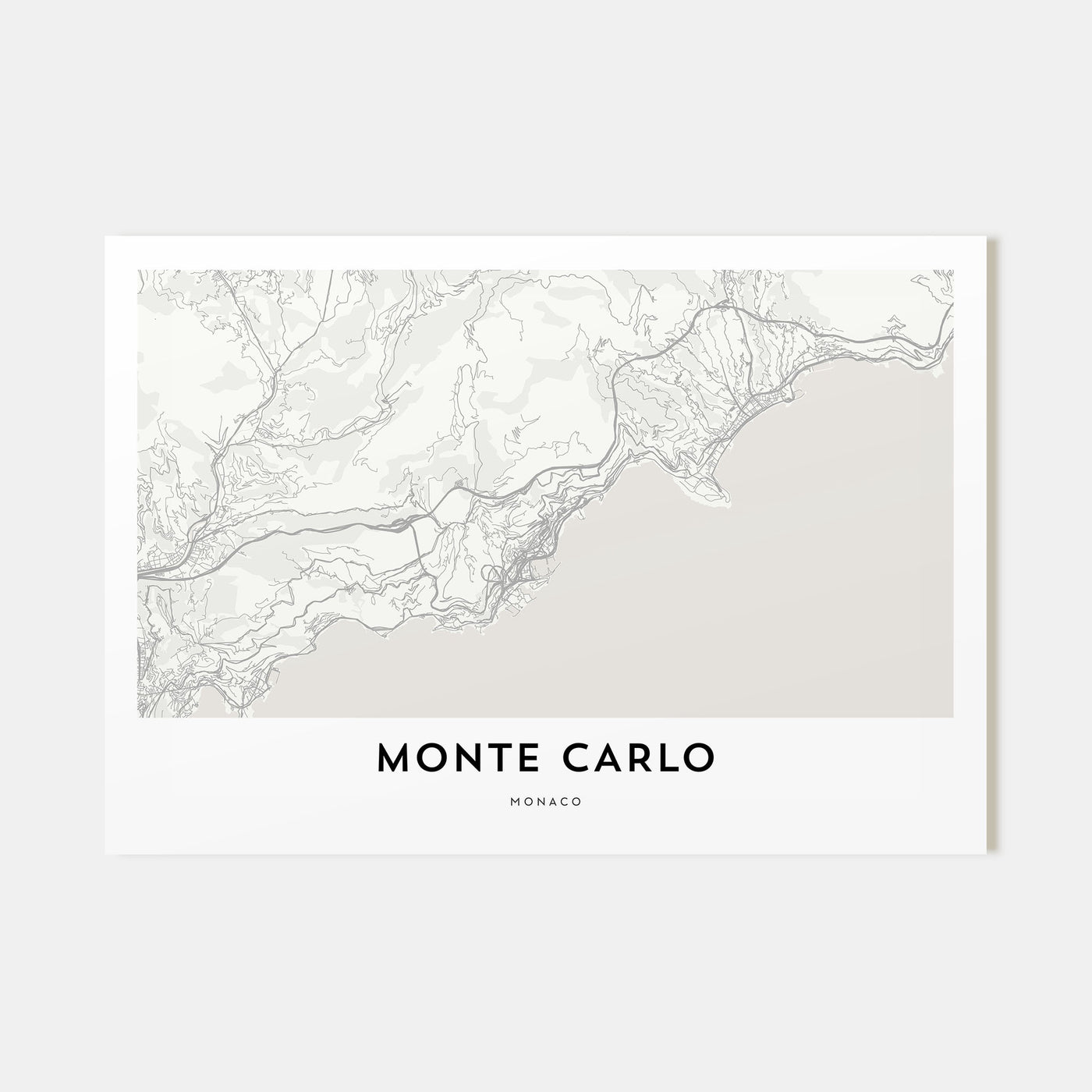 Monte Carlo Map Landscape Poster